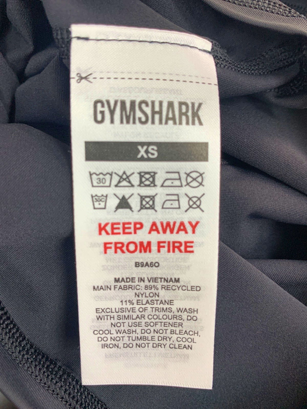 Gymshark Black Tank Top UK XS