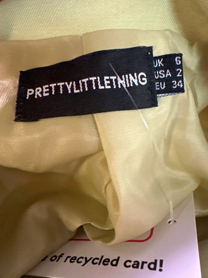 PrettyLittleThing Light Green Longline Blazer UK 6