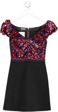 Miu Miu Black Floral Flocked Mini Dress UK 6