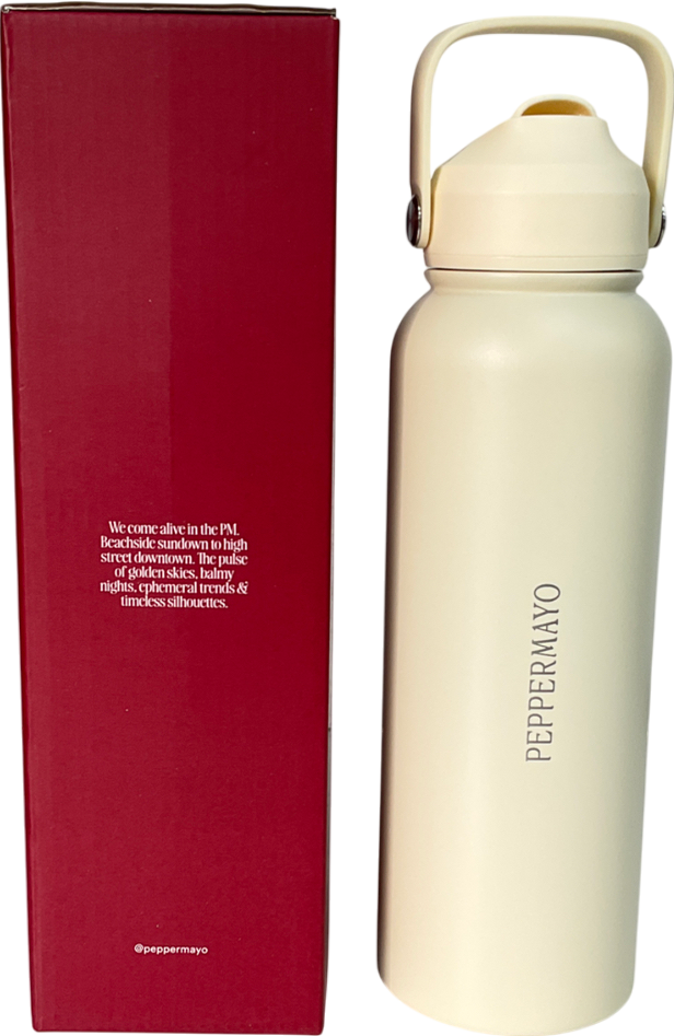 pepper mayo White Water Bottle - Ivory One Size