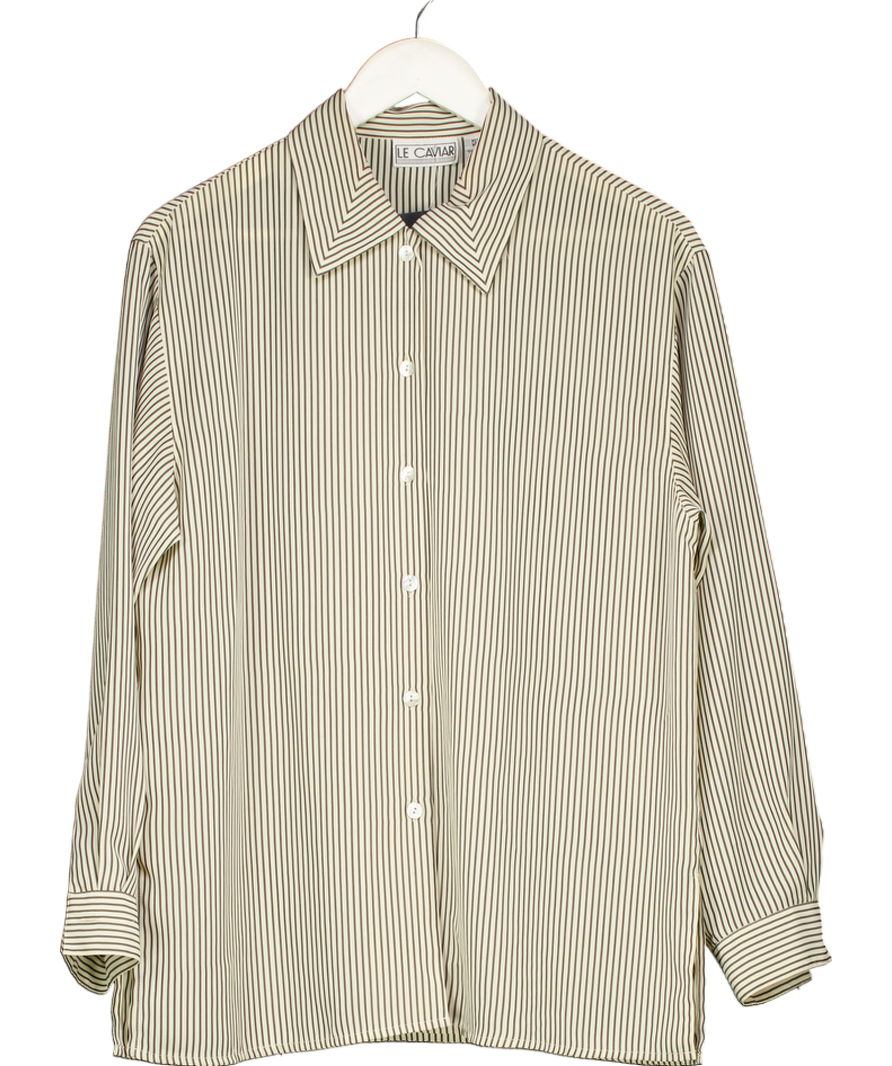 La Caviar Beige Striped Shirt UK M