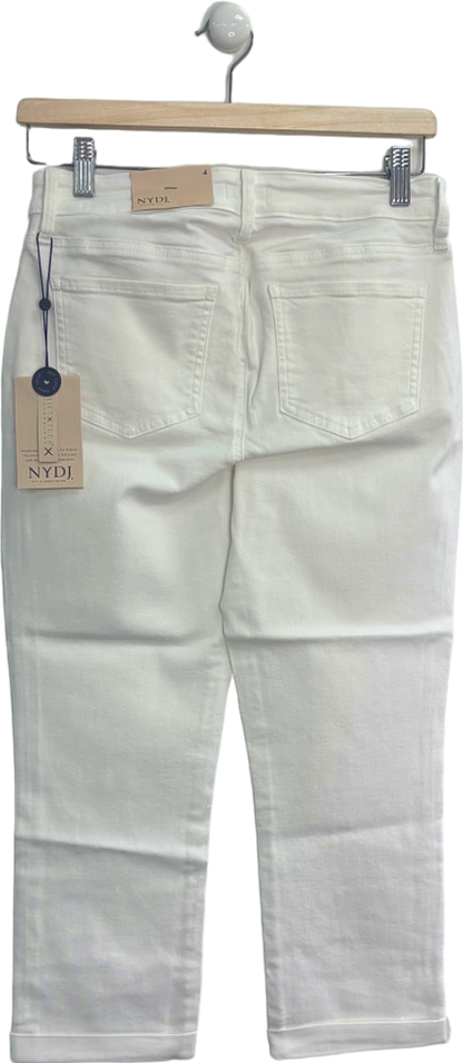 NYDJ Optic White Chloe Crop  Jeans Size 14