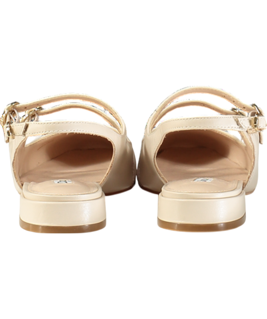 Dune Nude Haily Leather Slingback Mary Jane Pumps UK 4 EU 37 👠