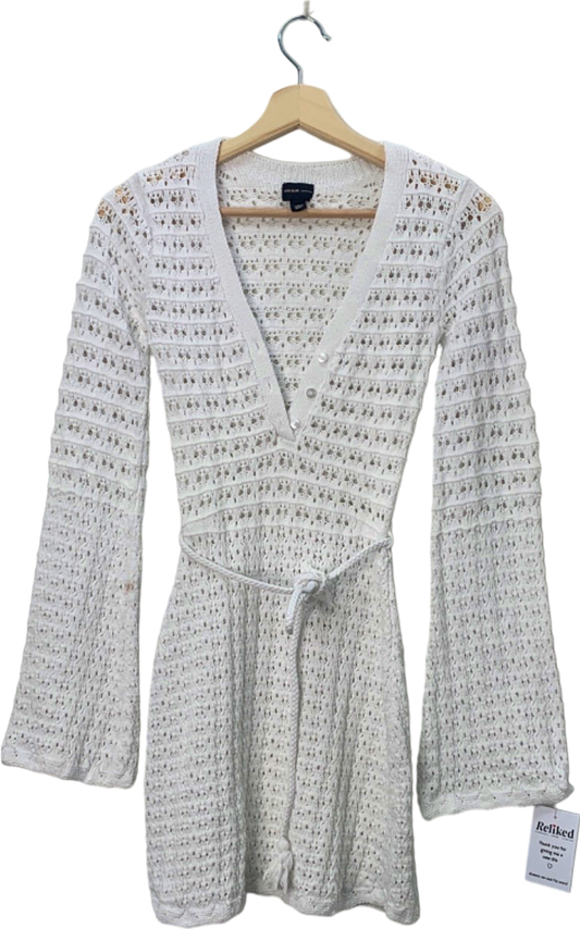 River Island White Crochet Dress UK 6