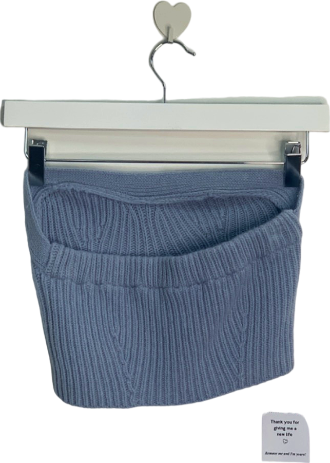 Andreea Tincu Blue Knitted Mini Skirt UK 6