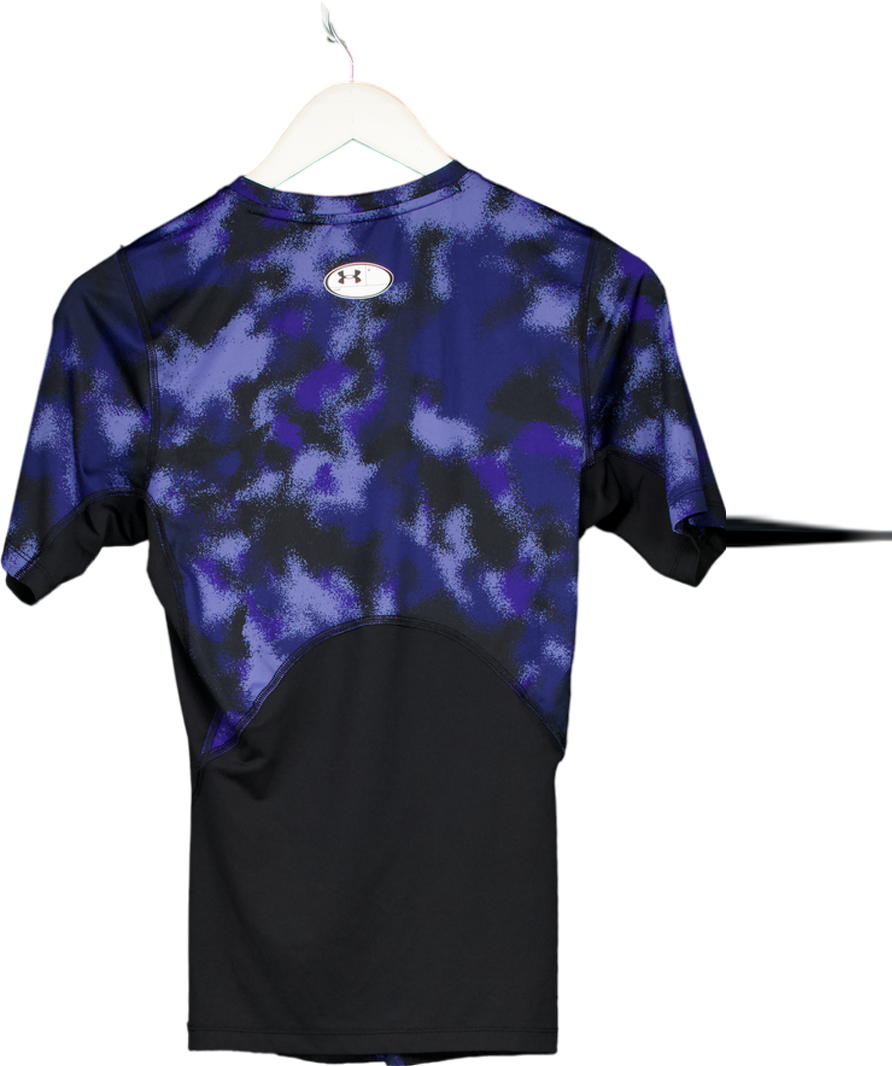 Under Armour Blue Heatgear Printed Short Sleeve T-shirt UK M