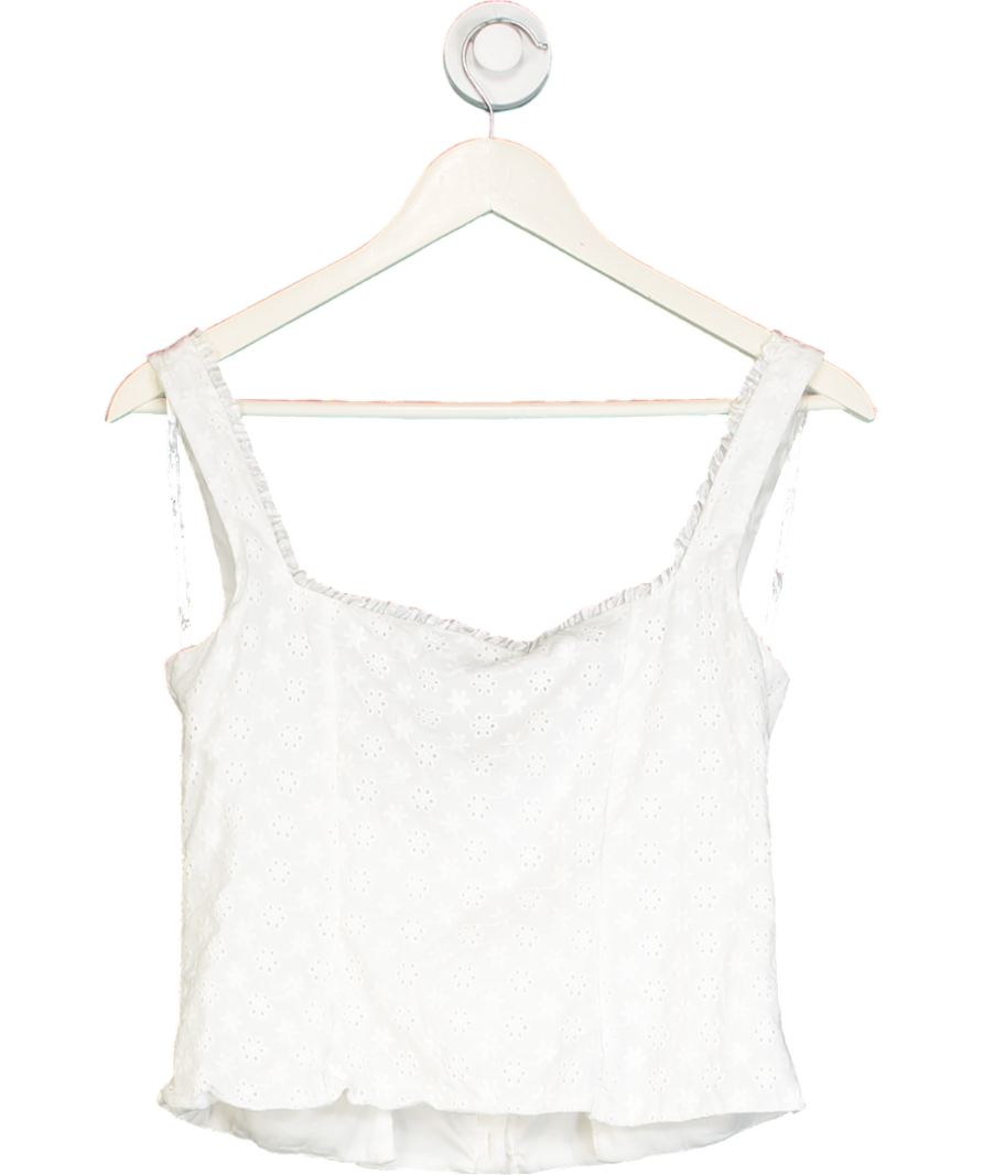 House of CB Juana White Broderie Anglaise Top UK M