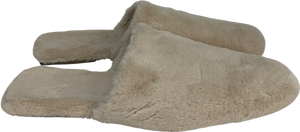 M&S Cream Faux Fur Mule Slippers UK 8 EU 41
