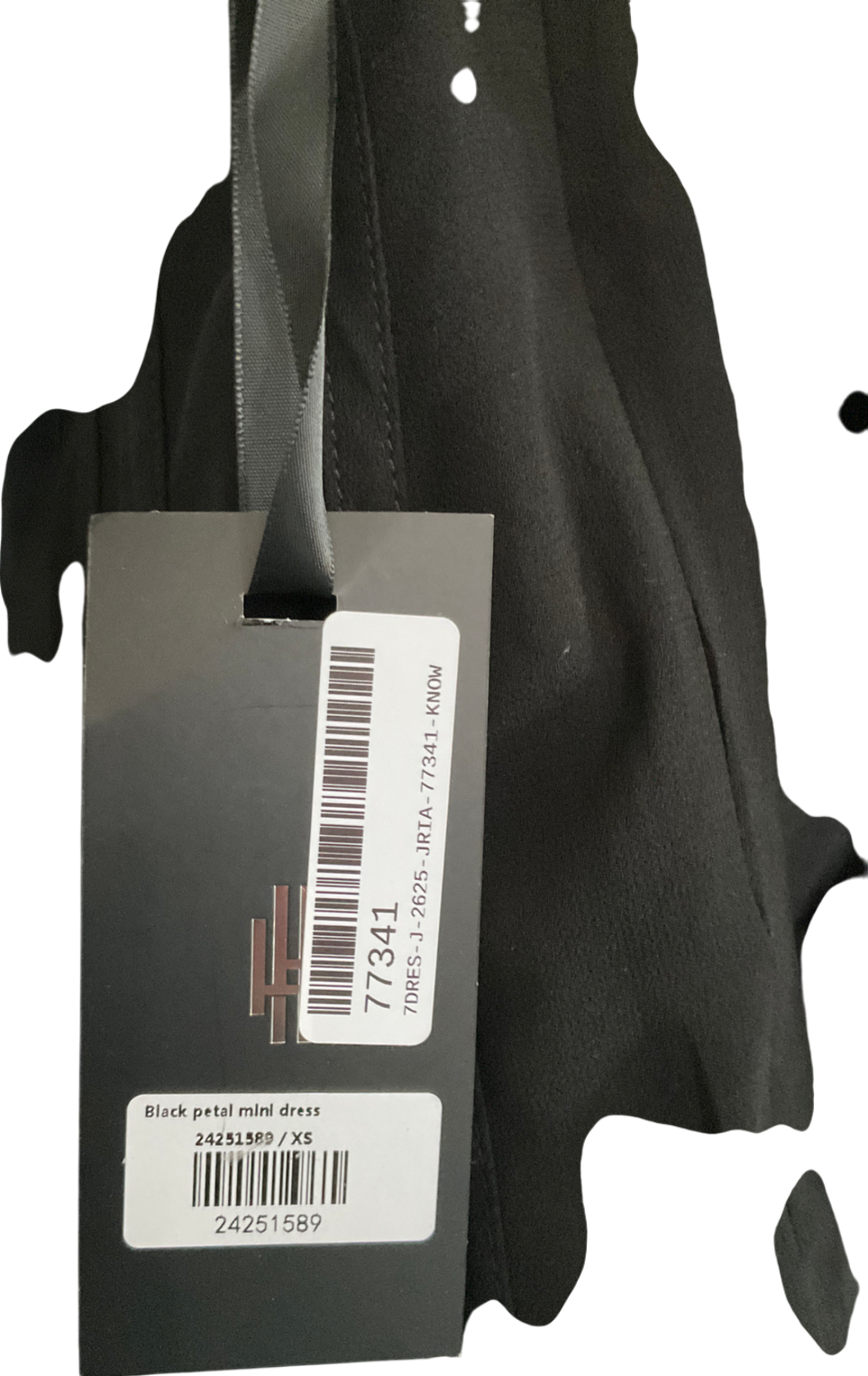 Meshki Green Beverly Hills Premium Linen Corset Petal Detail Mini Dress In Black UK XS