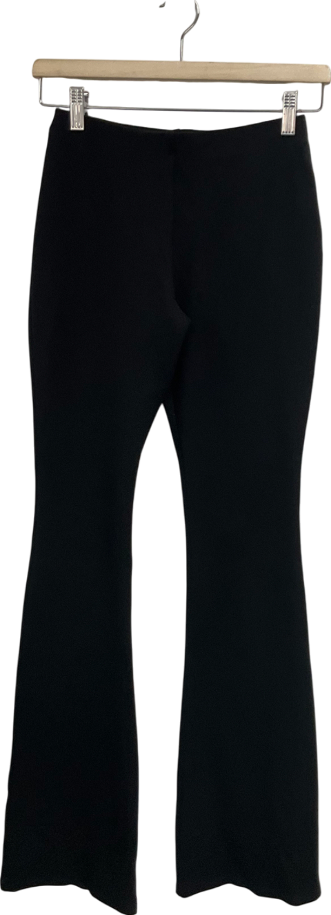 ZARA Black Stretch Flared Trousers UK S
