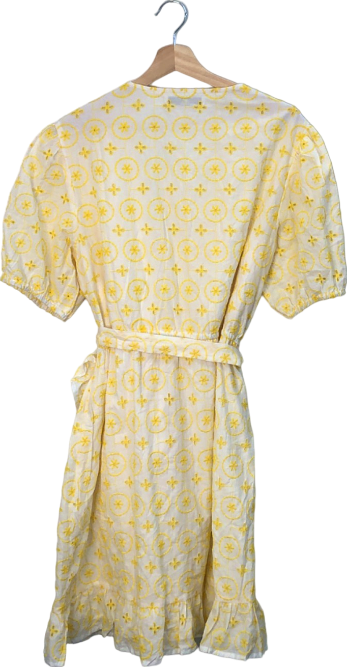 V by Very Yellow Floral Wrap Dress Size 20