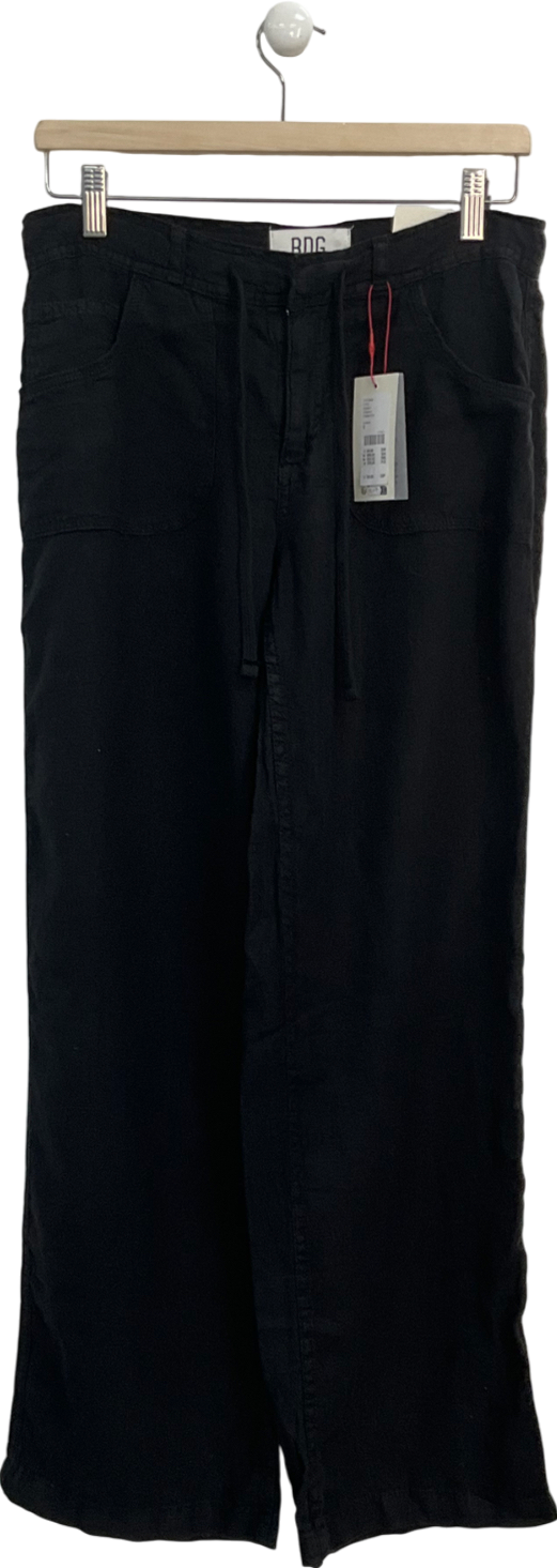 Urban Outfitters Black Linen 5-pocket Pants UK S