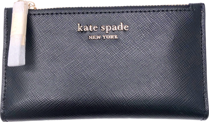 Kate Spade Black Leather Spencer Small Slim Bifold Wallet