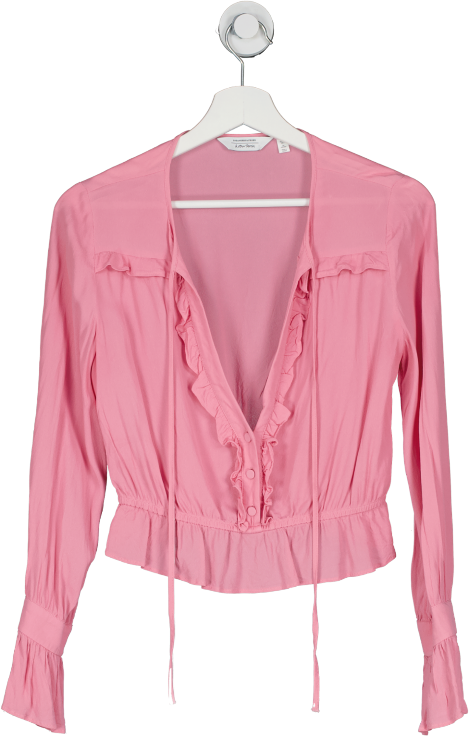 & Other Stories Pink Open Sheer Blouse UK S