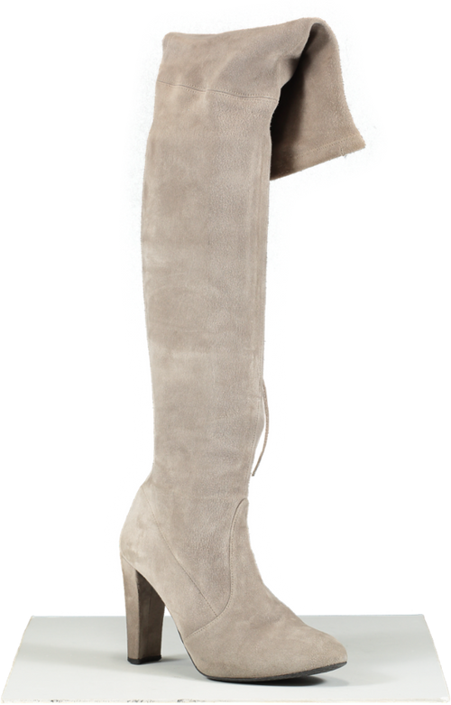Stuart Weitzman Grey Highland Over-the-knee Suede Boots UK 4 EU 37 👠