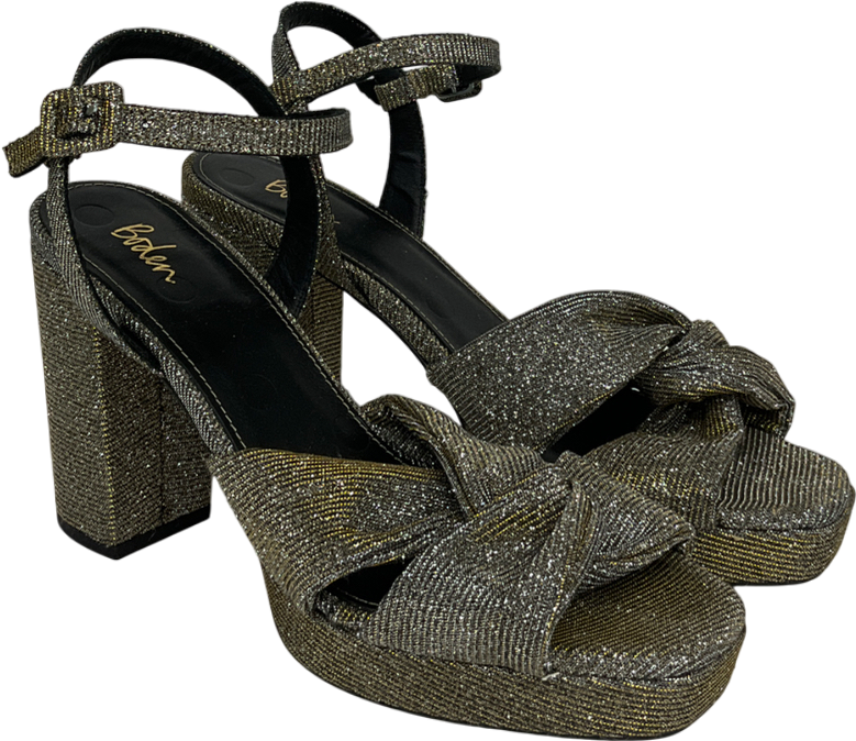boden Metallic Twist Front Platform Sandals UK 7 EU 40 👠