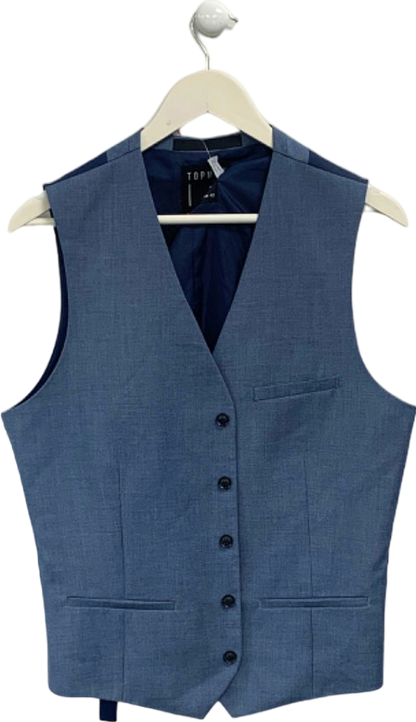 Topman Blue Formal Waistcoat UK 42