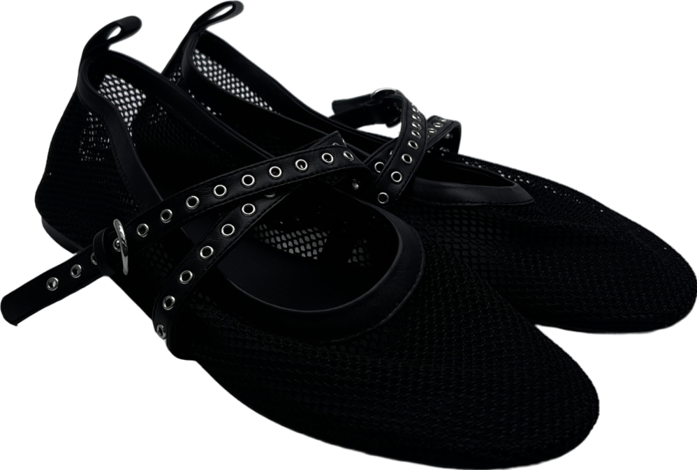 & Other Stories Black Mesh Ballet Flats UK 5 EU 38 👠