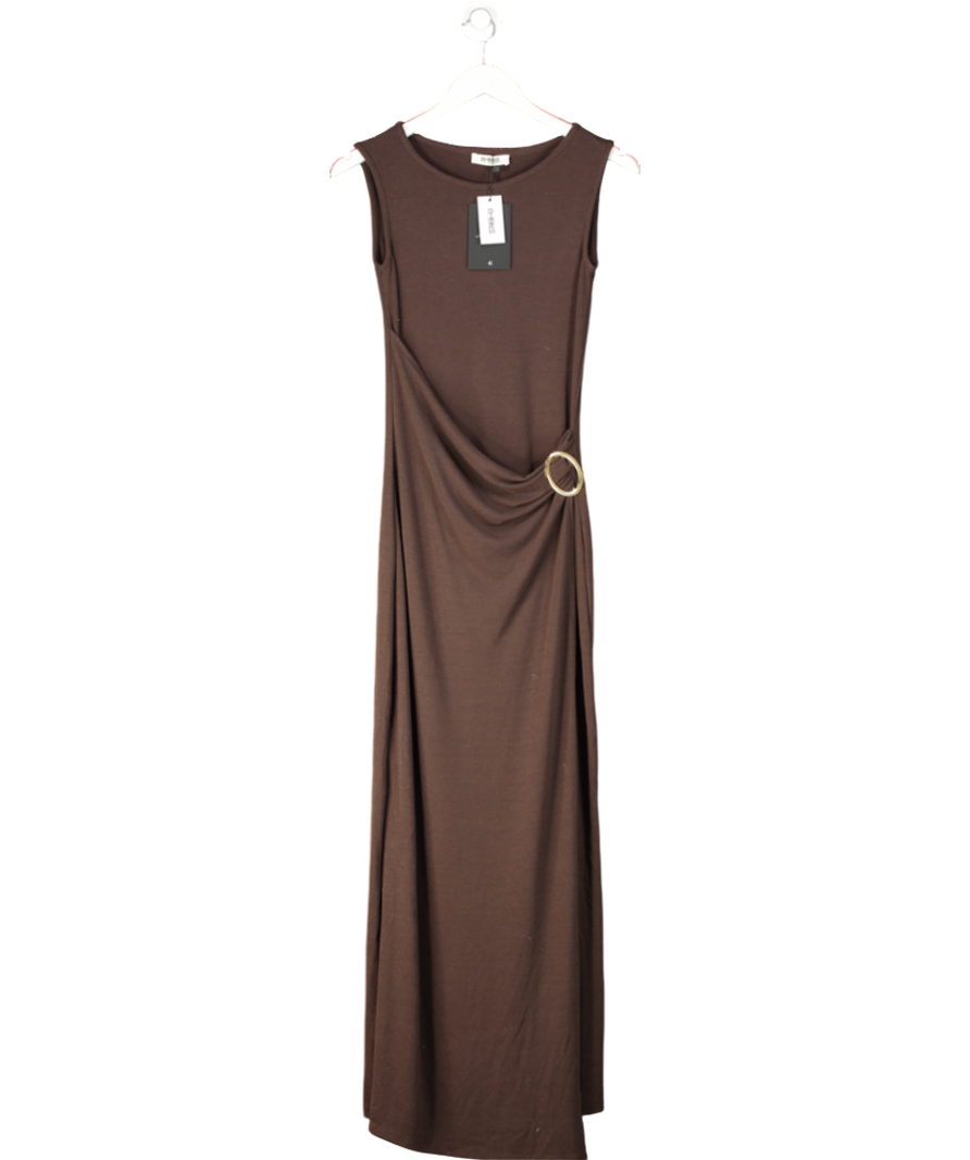 4th & Reckless Brown Nia Maxi Dress UK 8