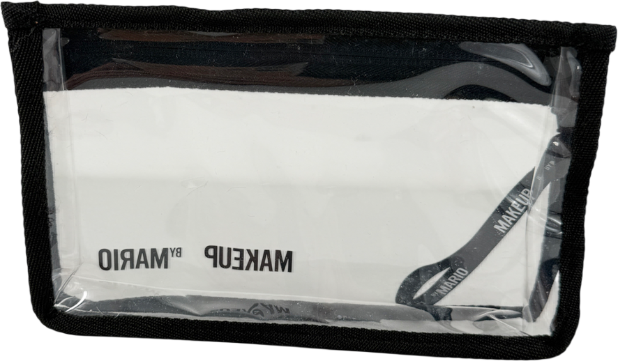 BY MARIO Black Clear Zip Makeup Bag One Size