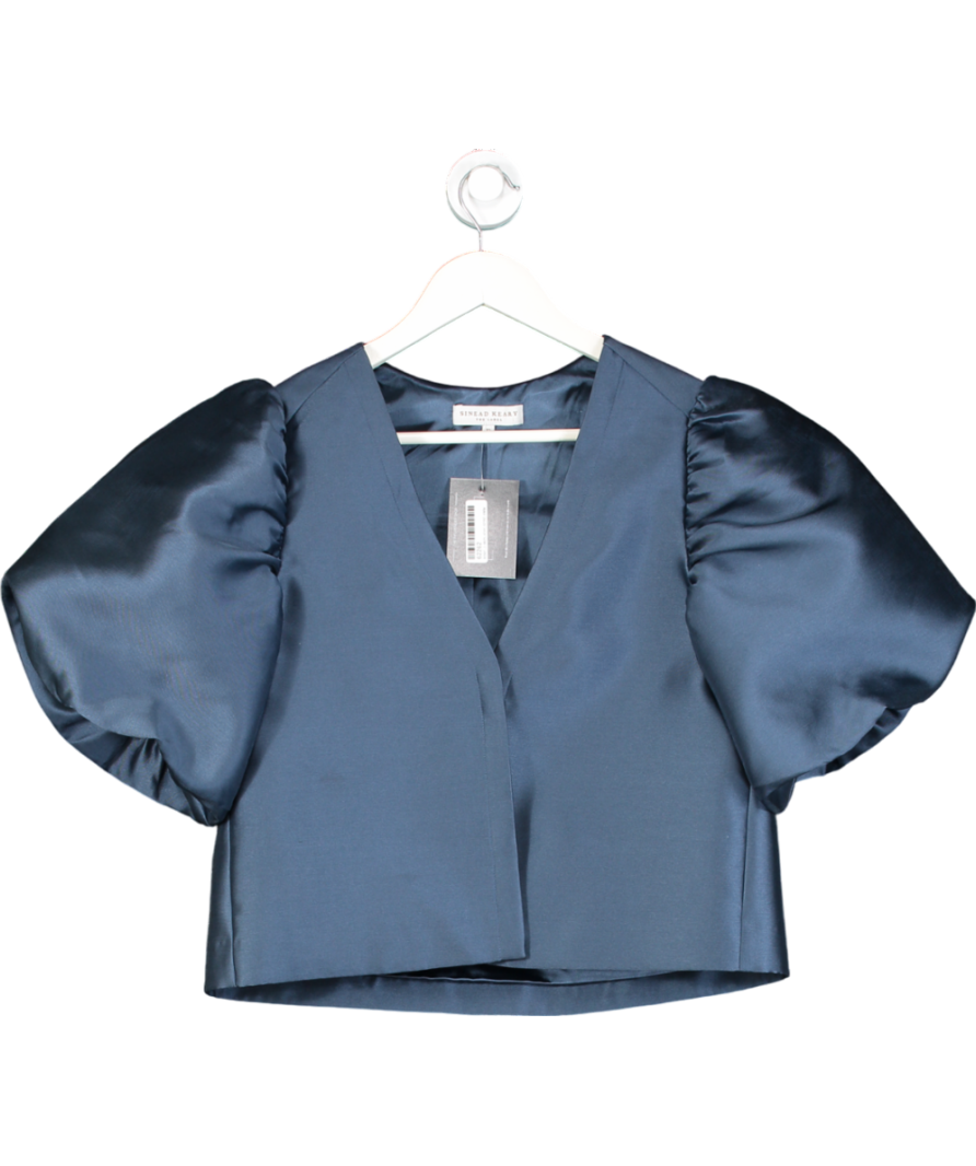Sinead Keary Blue "The Aurora" - Puff Sleeve Jacket UK XS