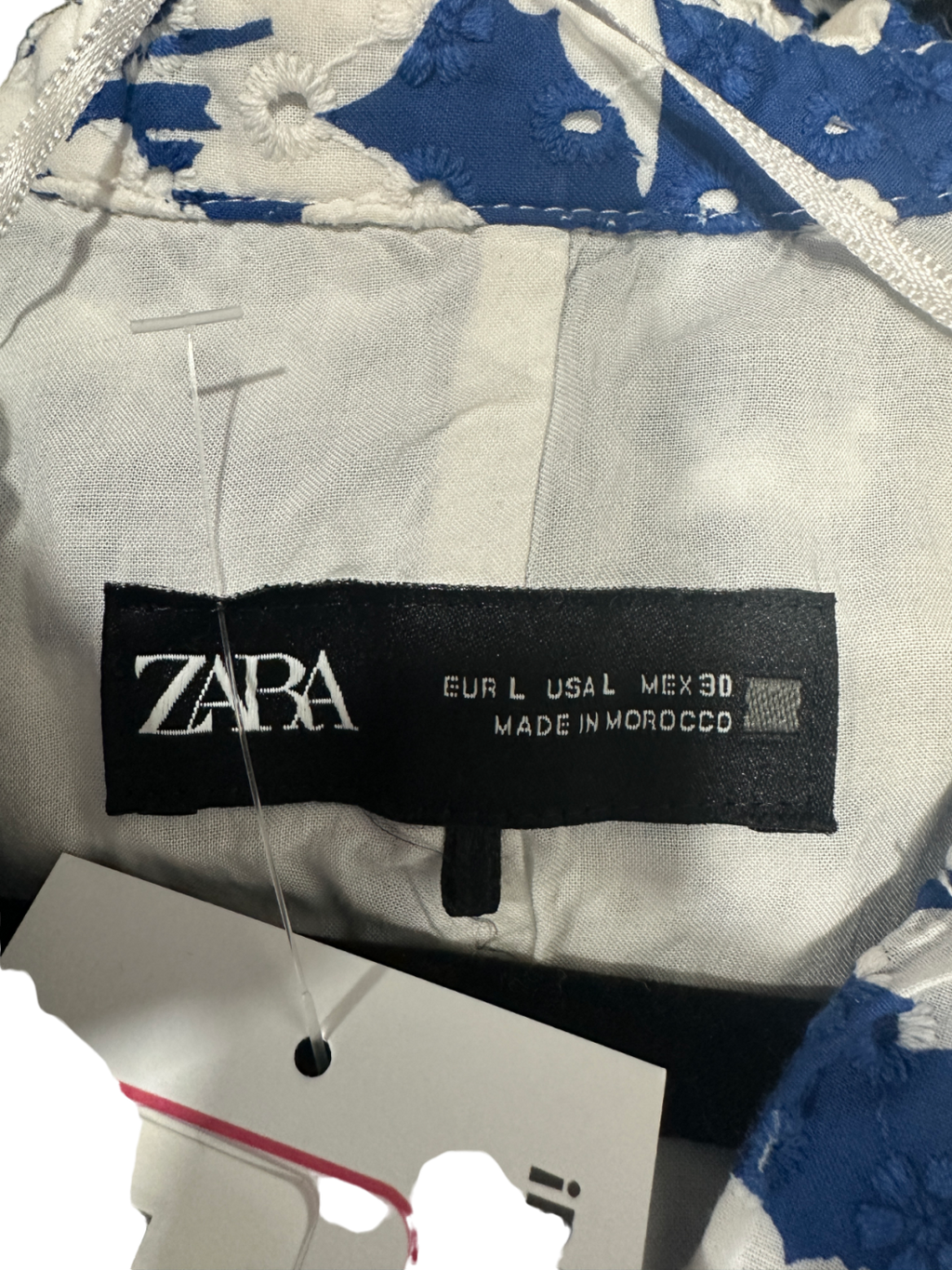 Zara Blue Floral Sleeveless Dress UK L