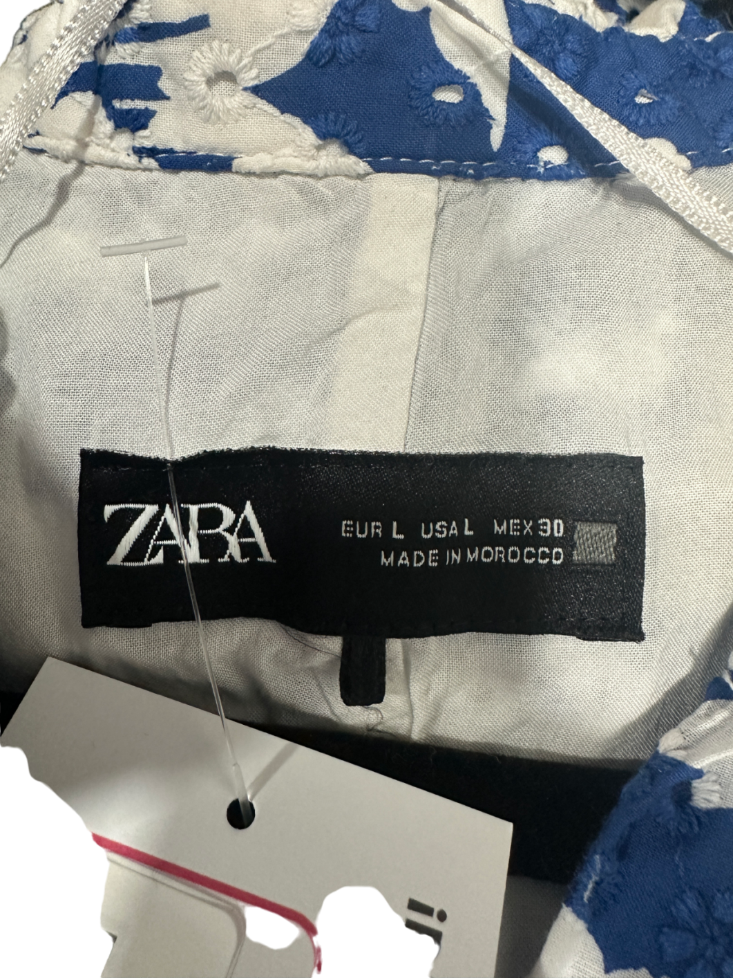 Zara Blue Floral Sleeveless Dress UK L