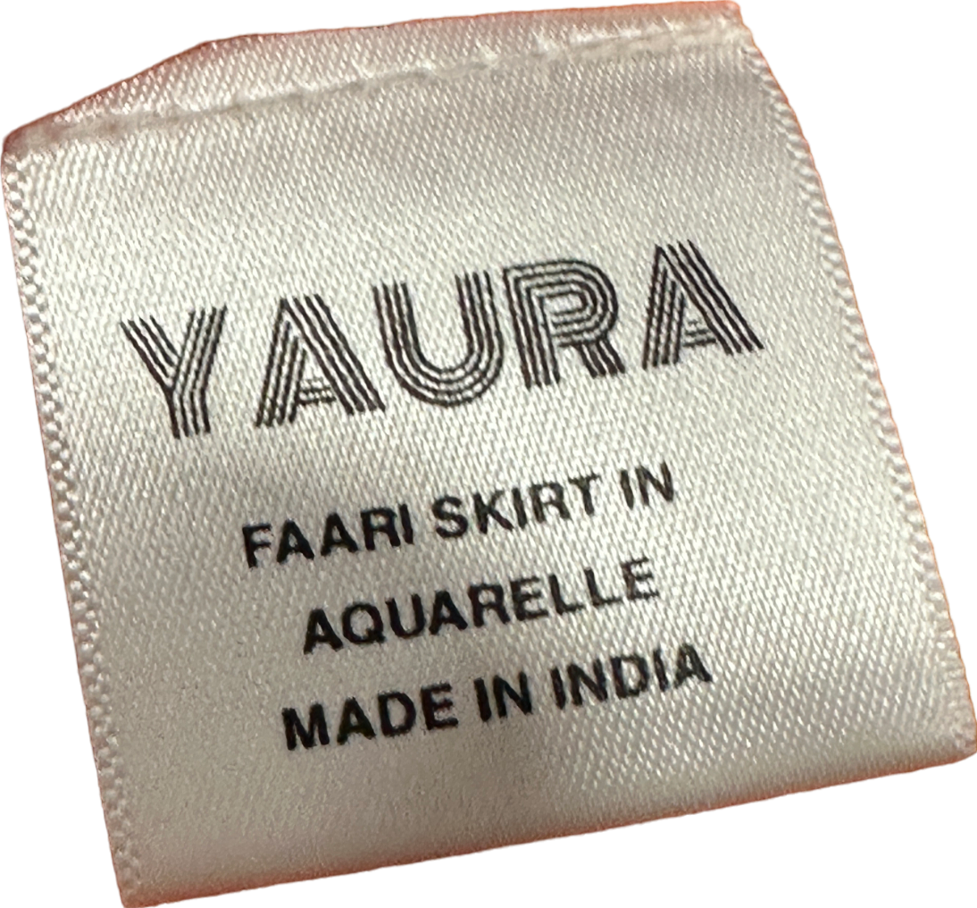 Yaura Multicolour Faari Skirt & Top set in Aquarelle UK 10