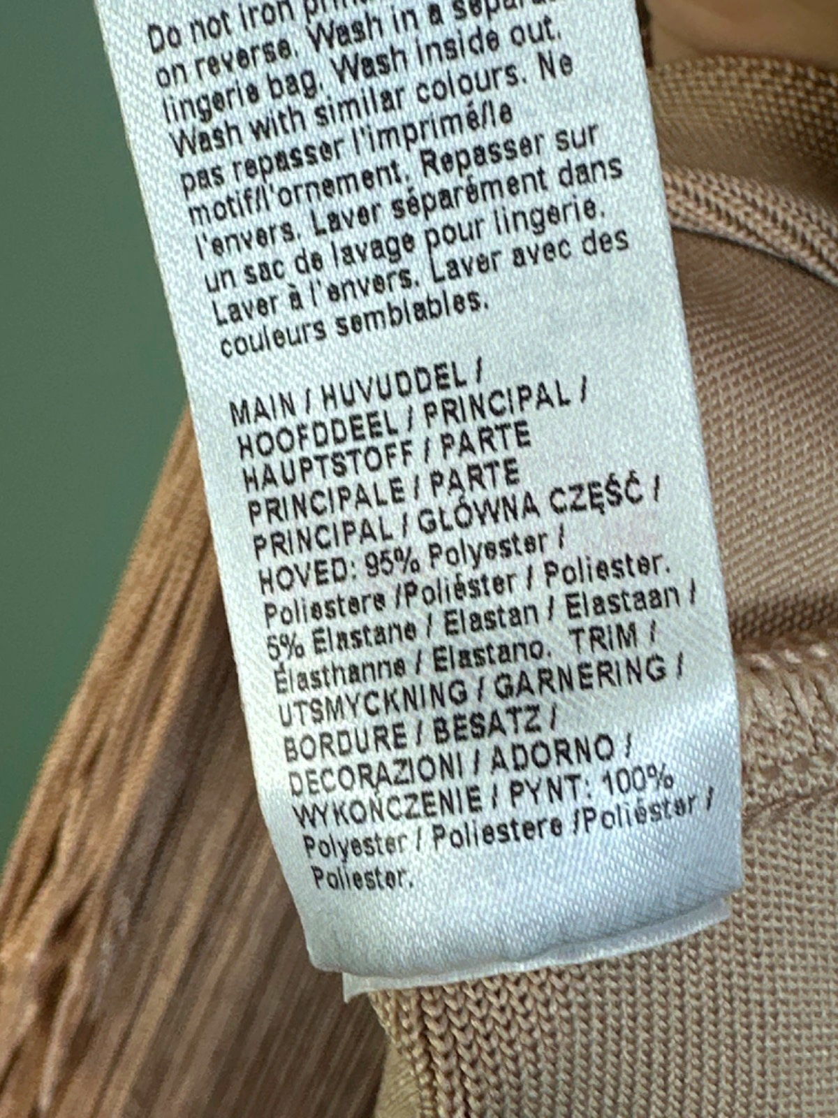 River Island Beige Fringe Halterneck Dress UK 6