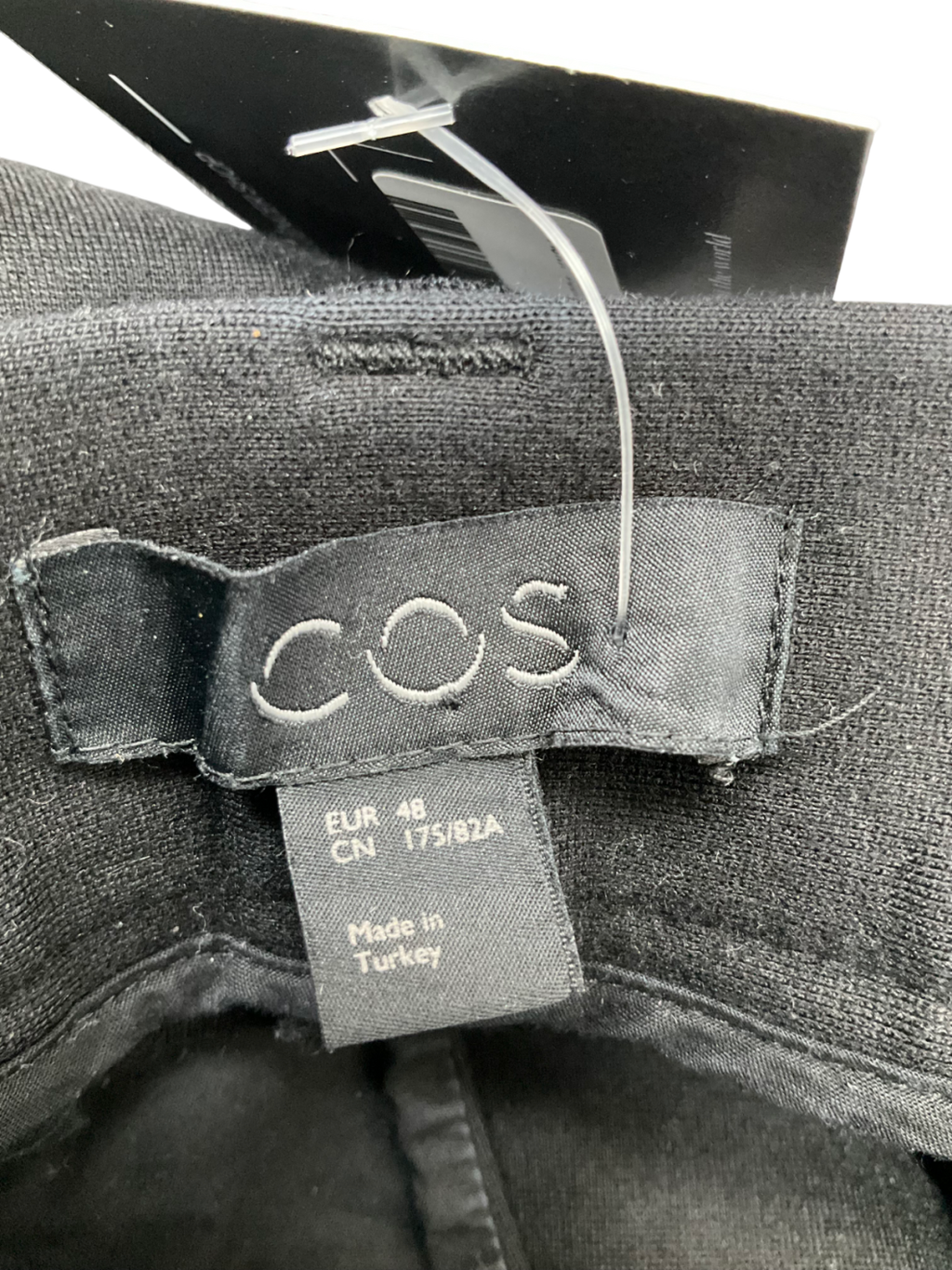 cos Black Slim Fit Trousers UK M