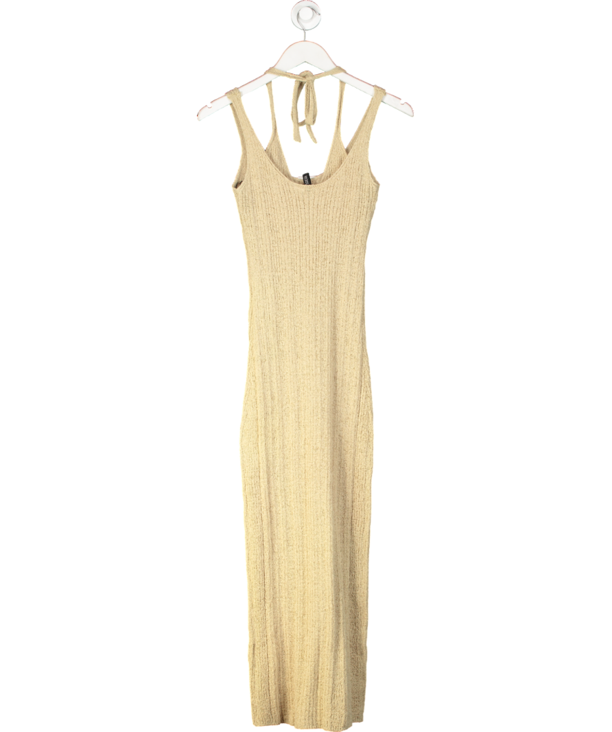 H&M Beige Knit Midi Dress UK XS