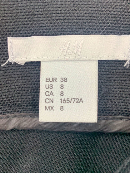 H&M Black Textured Zip-Up Mini Skirt EU 38