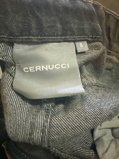 Cernucci Grey High Waisted Wide Leg Jeans UK 8