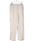 H&M Grey Low Rise Linen-blend Trousers UK M