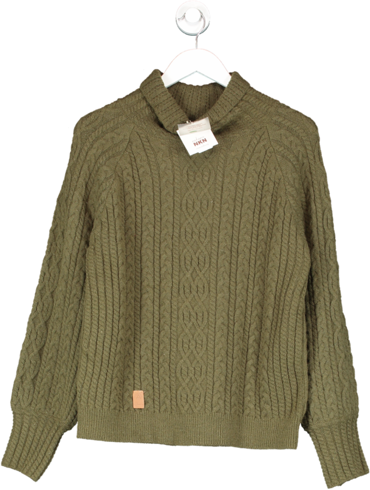 Nekane Green Turtleneck Quilted Sweater UK S