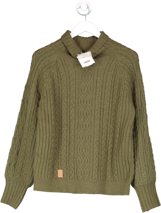 Nekane Green Turtleneck Quilted Sweater UK S