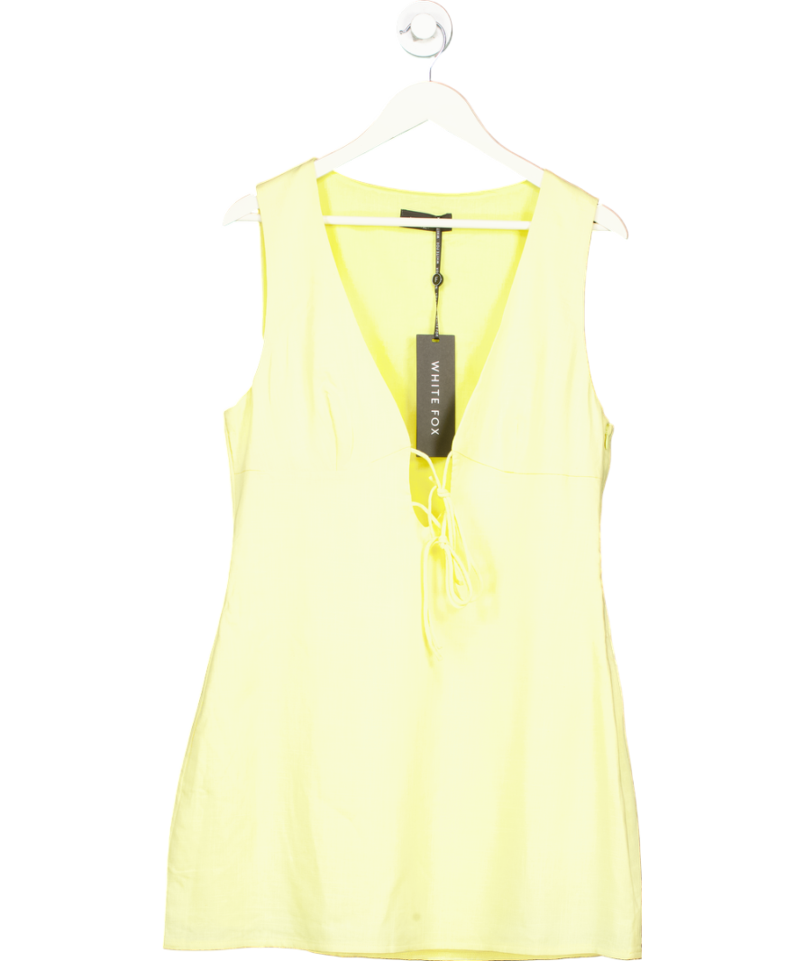 White Fox Yellow Dedicated To You Mini Dress UK XL