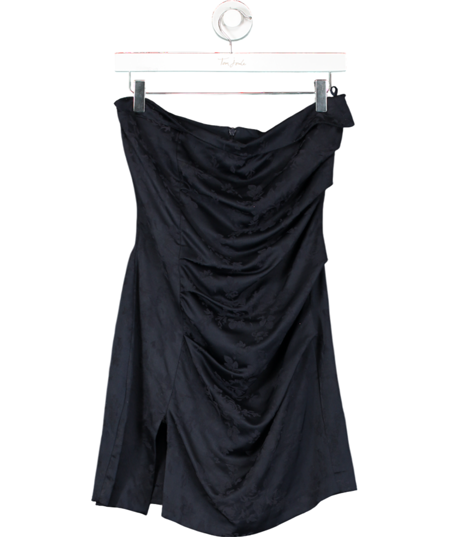 Bec + Bridge Blue Ruched Strapless Mini Dress In Floral Print UK 8