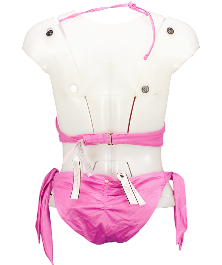 victoria secret Peony Pink Tie Side Bikini Bottoms And Bikini Top UK 32C