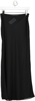 NBD Black Sheer Midi Skirt UK M