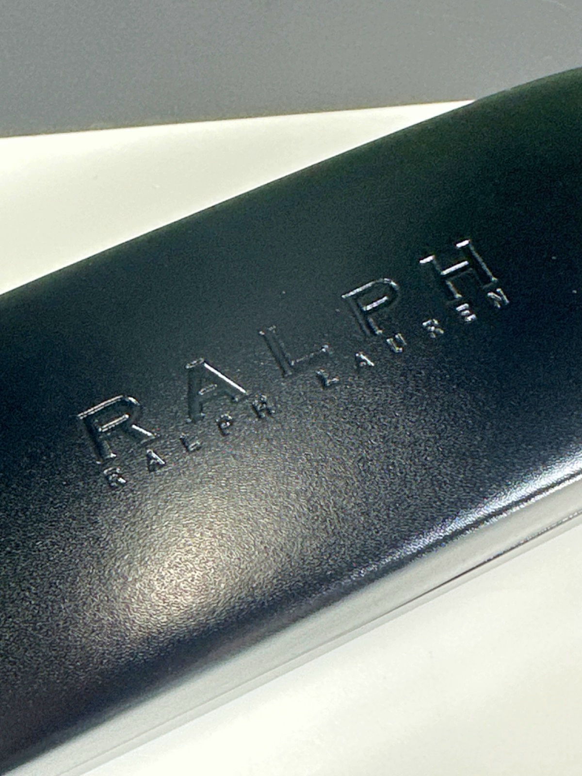 Ralph Lauren Shiny Dark Havana Gradient Brown Sunglasses in case