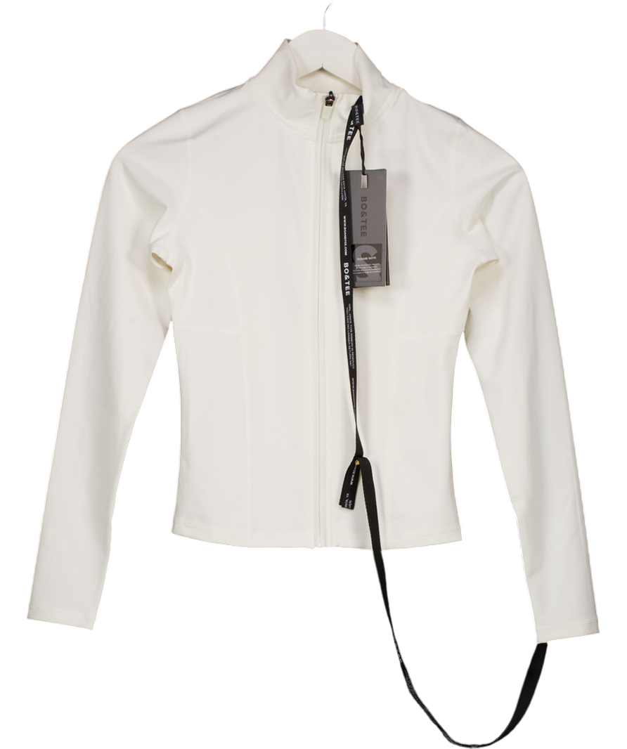 Bo + Tee Cream Zip Up Jacket UK S