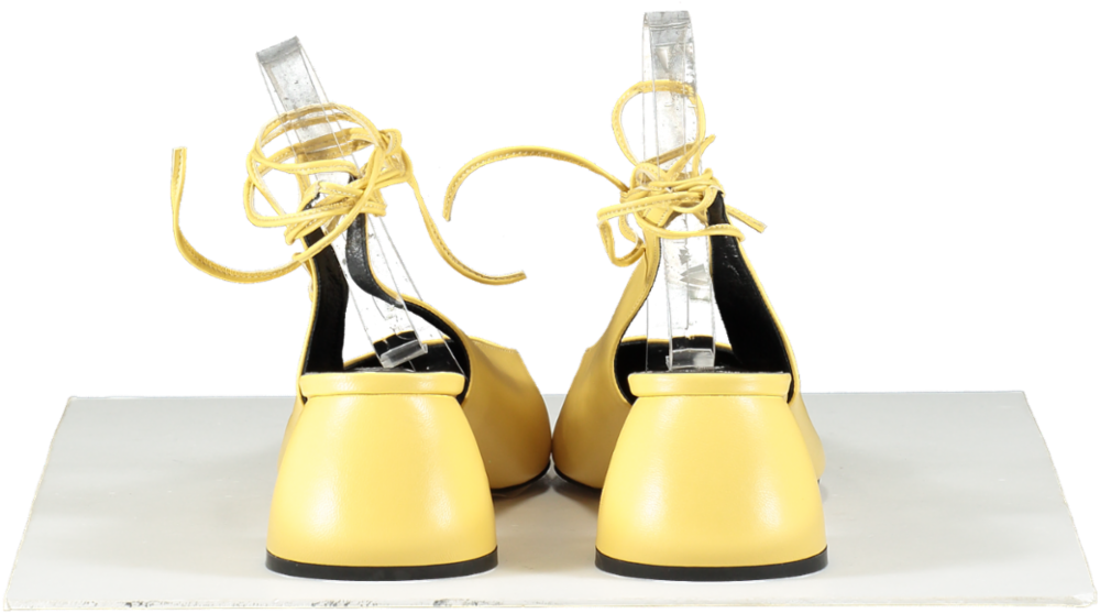 Yuul Yie Yellow Alexia Lace-up Sling-backs UK 7.5 EU 40.5 👠