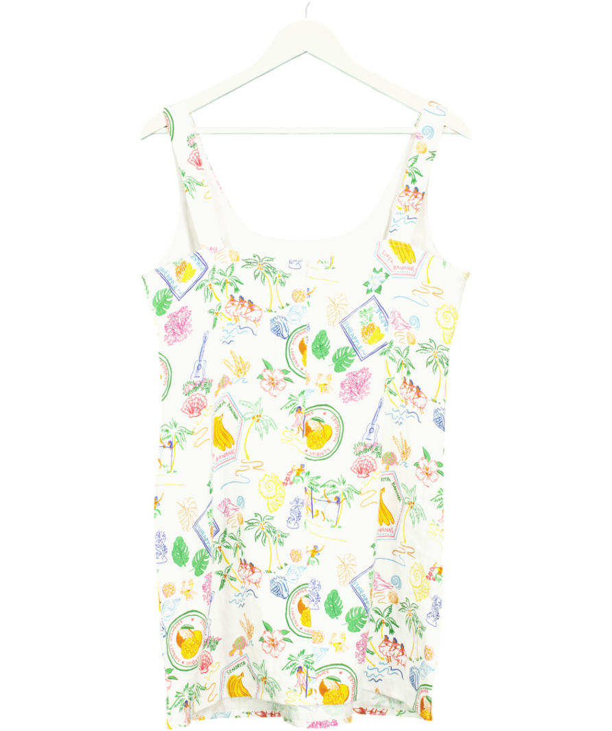 Aligne Multicoloured Souvenir Print Dress UK 12