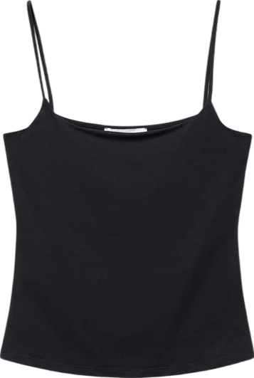 MANGO Black Strapless Halter Neck Top UK S