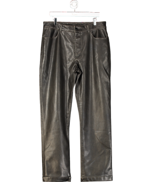 ZARA Brown New York Edition Faux Leather Trousers - Eu 44 UK M