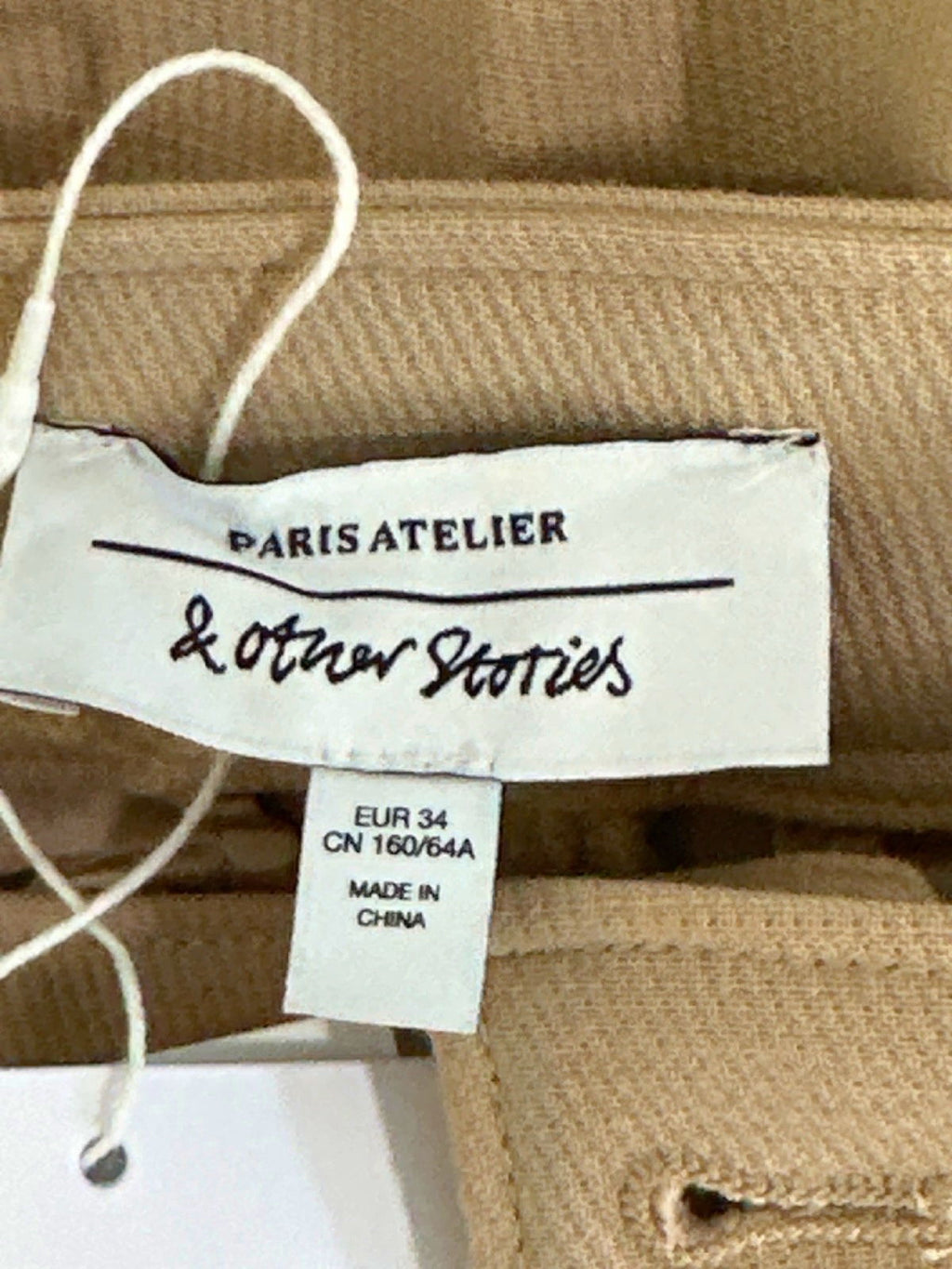 & Other Stories Beige Paris Atelier Trousers UK 8