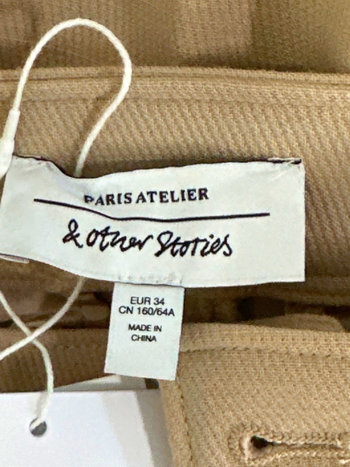 & Other Stories Beige Paris Atelier Trousers UK 8