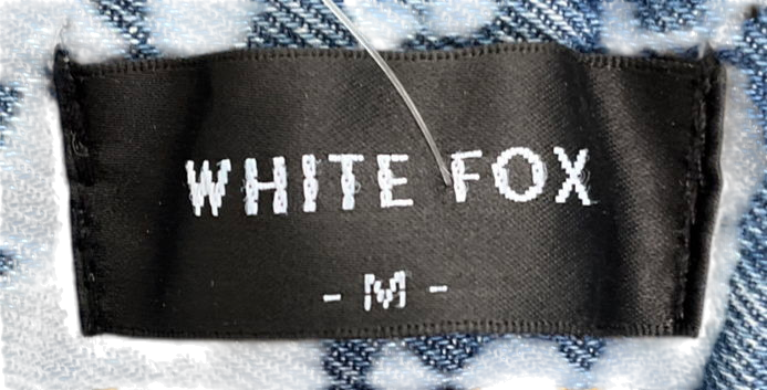 White Fox Blue Bring The Style High Rise Wide Leg Jeans UK M