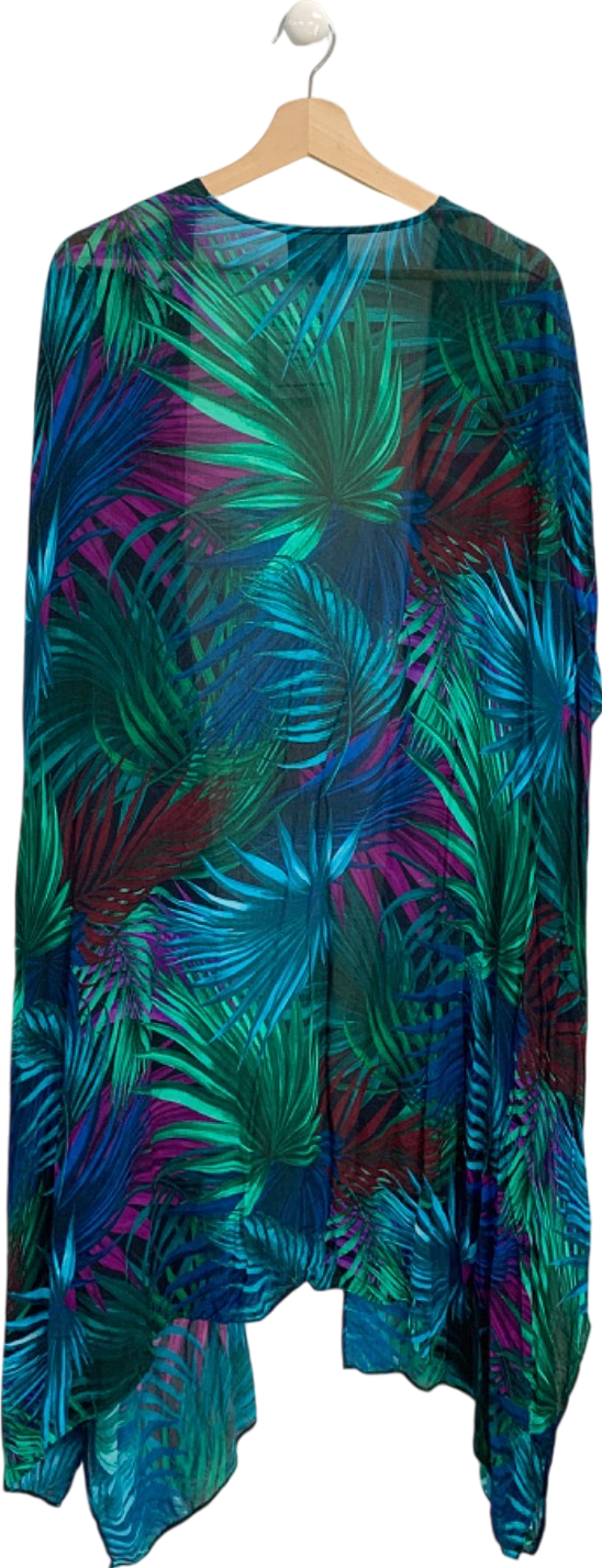 Live Unlimited Multicoloured Tropical Print Kimono UK 28